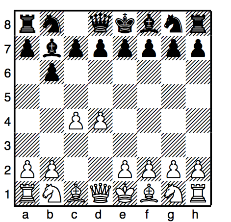 First example chess board
