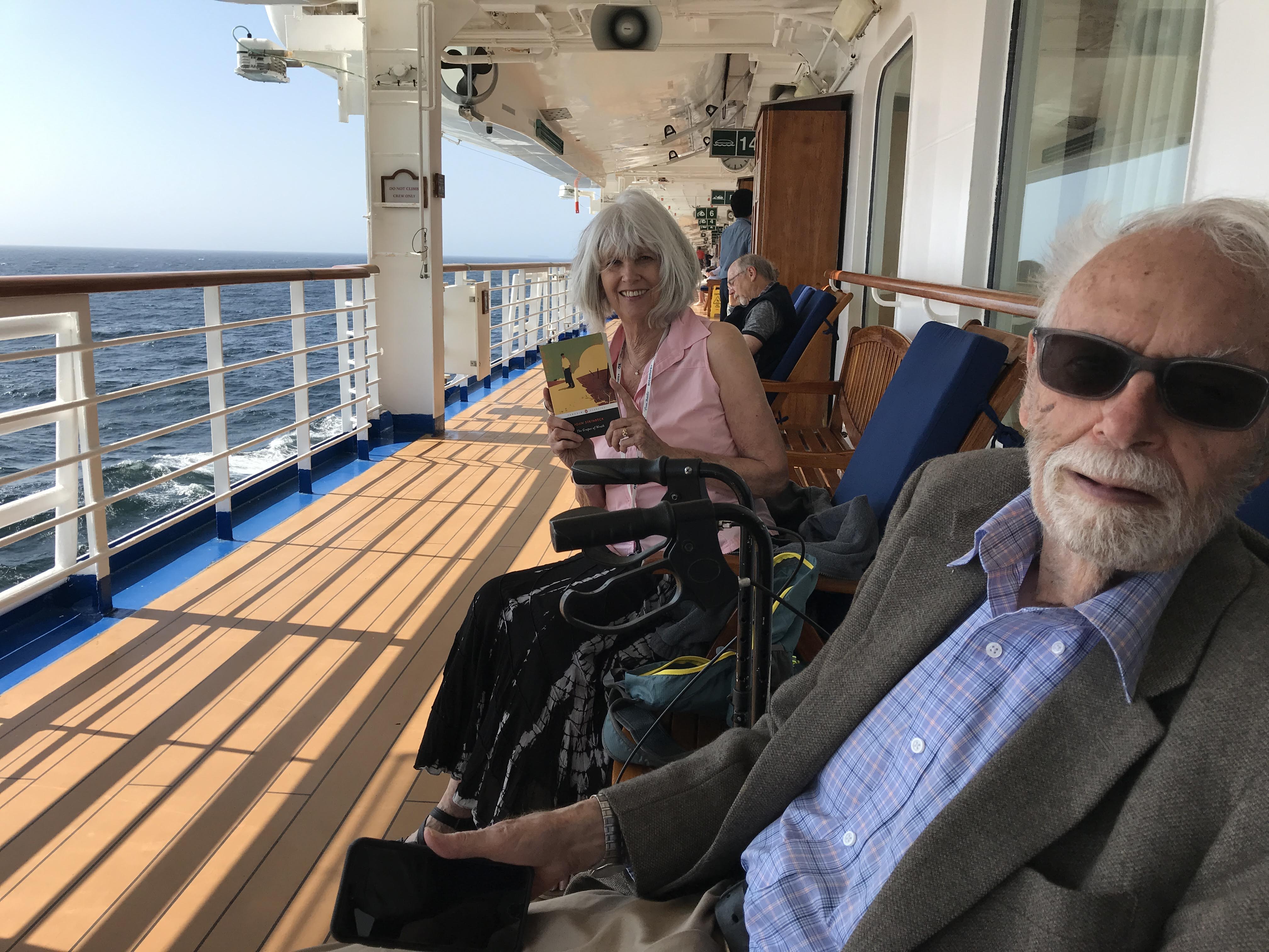 Carol and Ken on a cruise to Hawaii
